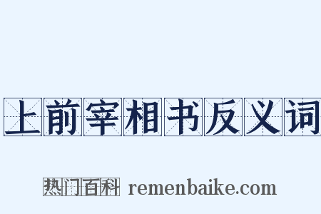 上前宰相书反义词是什么意思的图片